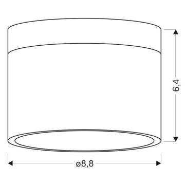 LED Spot TUBA LED/9W/230V wit/zwart