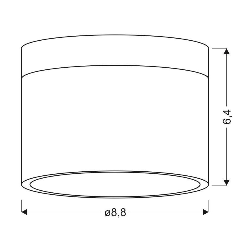 LED Spot TUBA LED/9W/230V wit/zwart