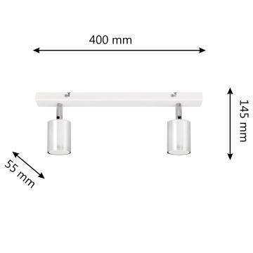 LED spot TUNE 2xGU10/4,8W/230V mat chroom/wit