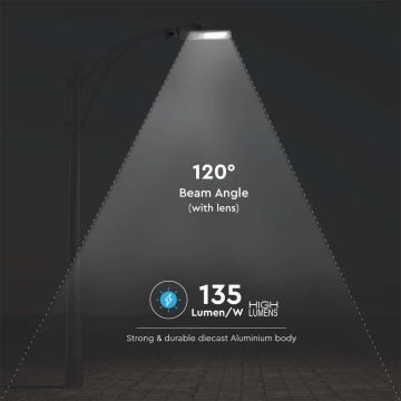 LED Straatlantaarn SAMSUNG CHIP LED/30W/230V 4000K grijs