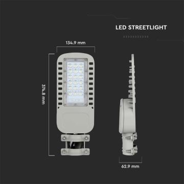 LED Straatlantaarn SAMSUNG CHIP LED/30W/230V 4000K grijs