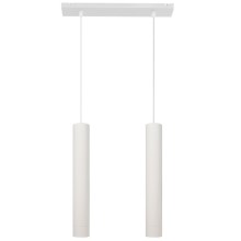 LED Suspension filaire TUBA 2xGU10/6,5W/230V blanc
