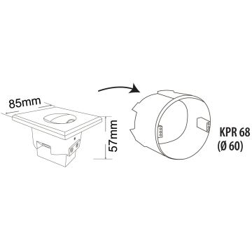 LED Trapverlichting voor buiten DECENTLY LED/1,5W/230V 3000/4000/6000K IP44 wit