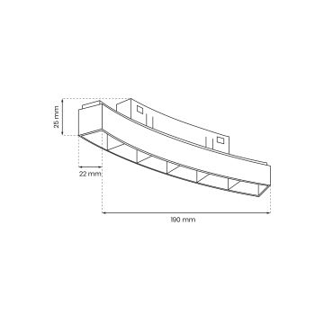 LED Verlichting voor railsysteem MAGNETIC TRACK LED/6W/48V 3000K zwart