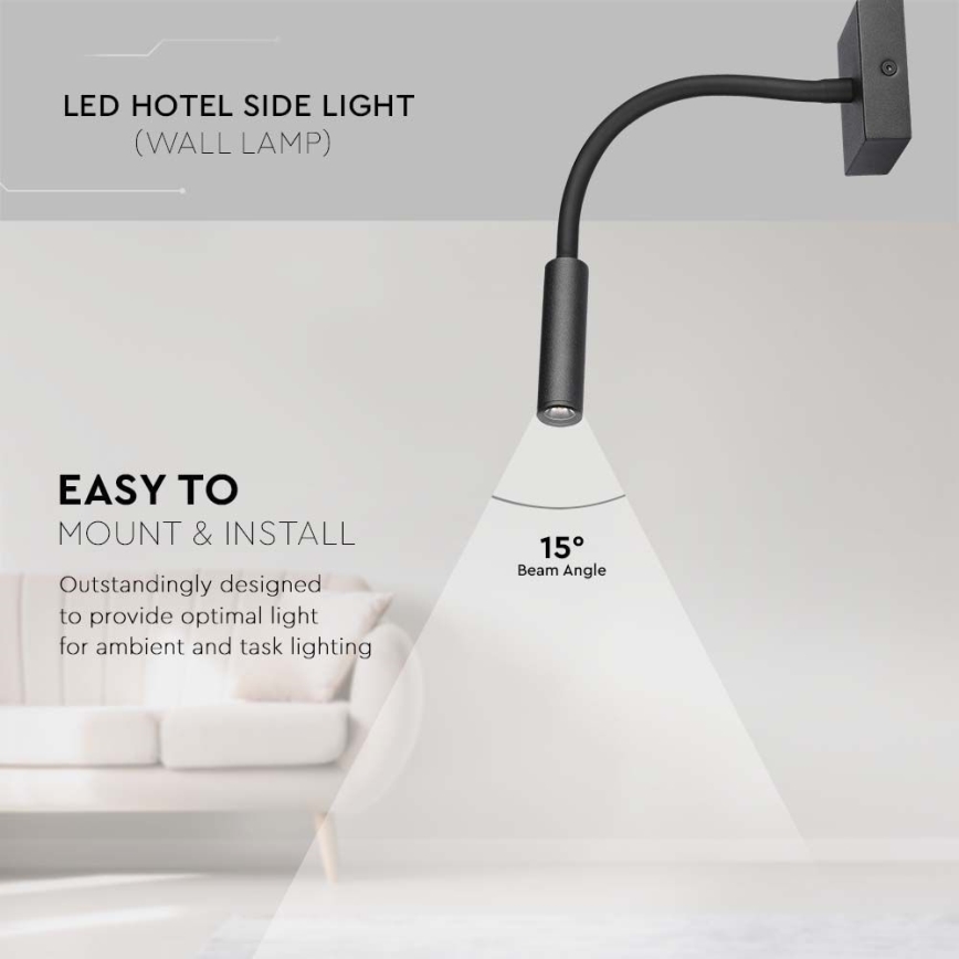 LED Wandlamp LED/3W/230V