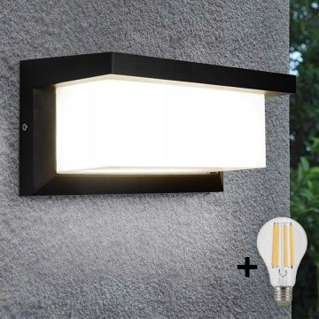 LED Wandlamp voor buiten NEELY 1xE27/9W/230V 4000K IP54 zwart