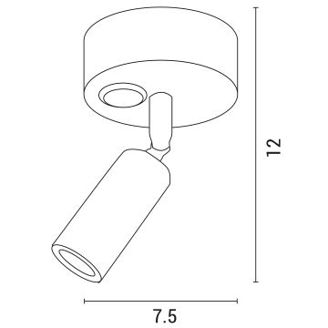 LED Wandspot ARISTON LED/3W/230V 3000K zwart