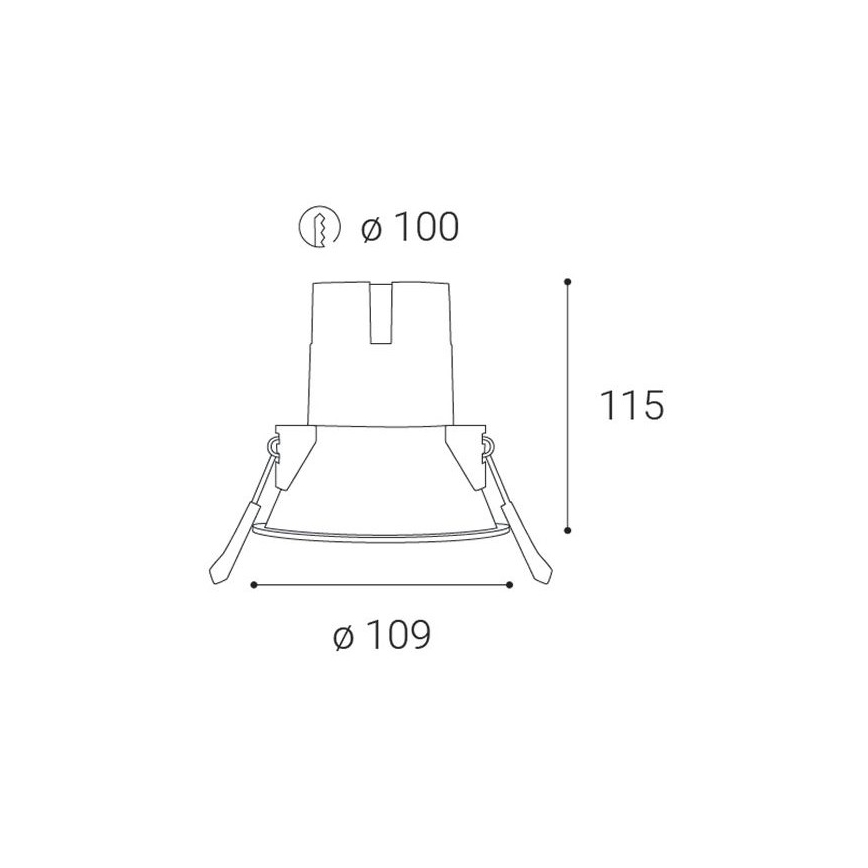 LED2 - Hangende LED Badkamer plafond verlichting ZERO LED/10W/230V 4000K CRI 95 IP43 zwart diameter 10,9 cm