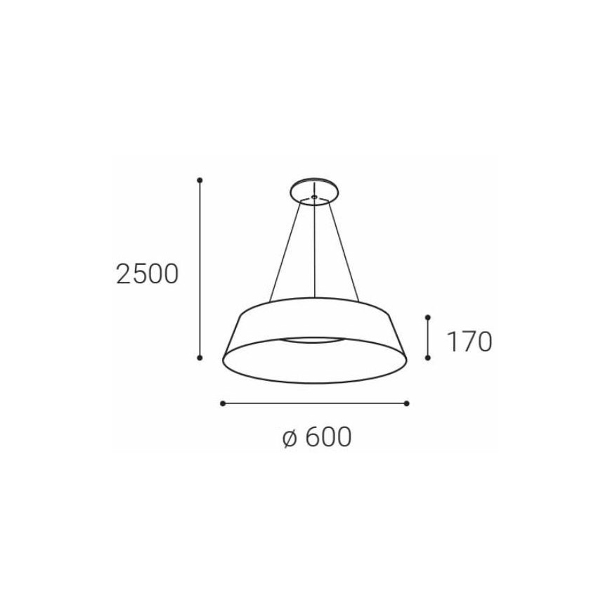 LED2 - LED Hanglamp aan een koord KATY LED/60W/230V 3000/4000K zwart