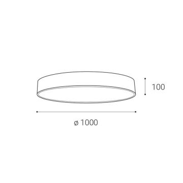 LED2 - LED Plafondlamp MONO LED/153W/230V 3000K diameter 100 cm zwart