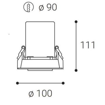 LED2 - LED Hang plafondverlichting HIDE LED/20W/230V CRI 90 zwart