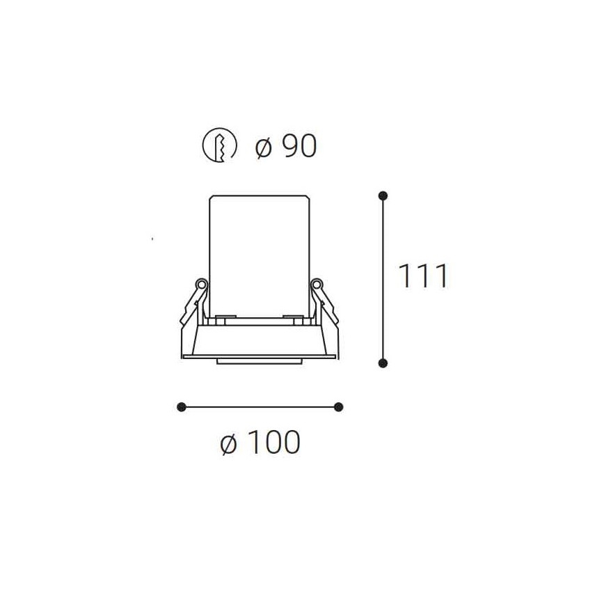 LED2 - LED suspended plafond lamp HIDE LED/20W/230V CRI 90 zwart