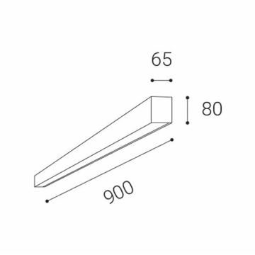 LED2 - Plafonnier LINO LED/24W/230V 3000K/3500K/4000K noir 90 cm