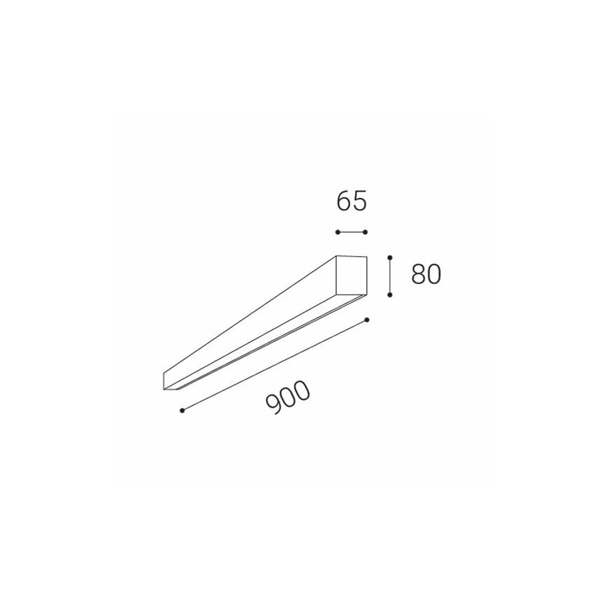 LED2 - Plafonnier LINO LED/24W/230V 3000K/3500K/4000K noir 90 cm