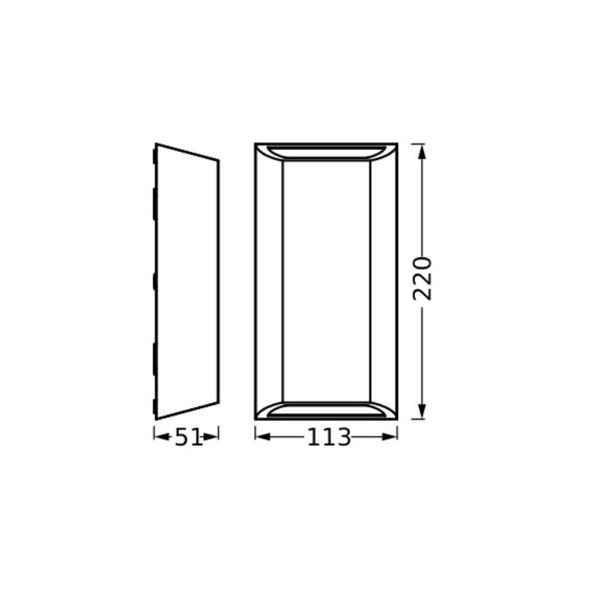 Ledvance - Applique murale extérieure ENDURA STYLE IDAR 2xLED/3,75W/230V IP65