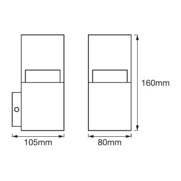 Ledvance - Applique murale LED extérieur CRYSTAL 1xLED/4,5W/230V IP44