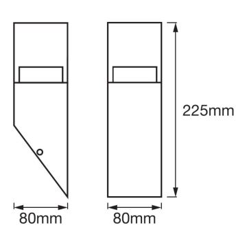 Ledvance - Applique murale LED extérieur CRYSTAL 1xLED/4,5W/230V IP44