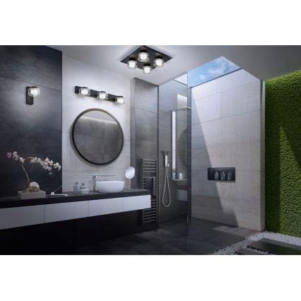 Ledvance - Applique murale salle de bain ORBIS FLAME 3xLED/5,5W/230V 3000/4000K IP44 noir