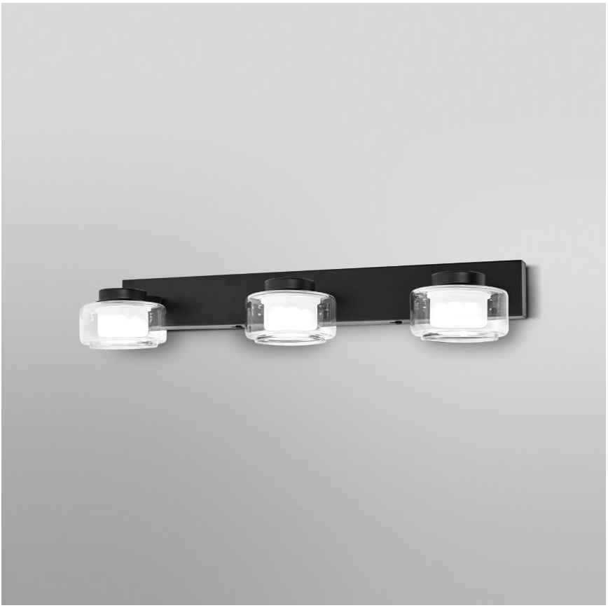 Ledvance - Applique murale salle de bain ORBIS FLAME 3xLED/5,5W/230V 3000/4000K IP44 noir