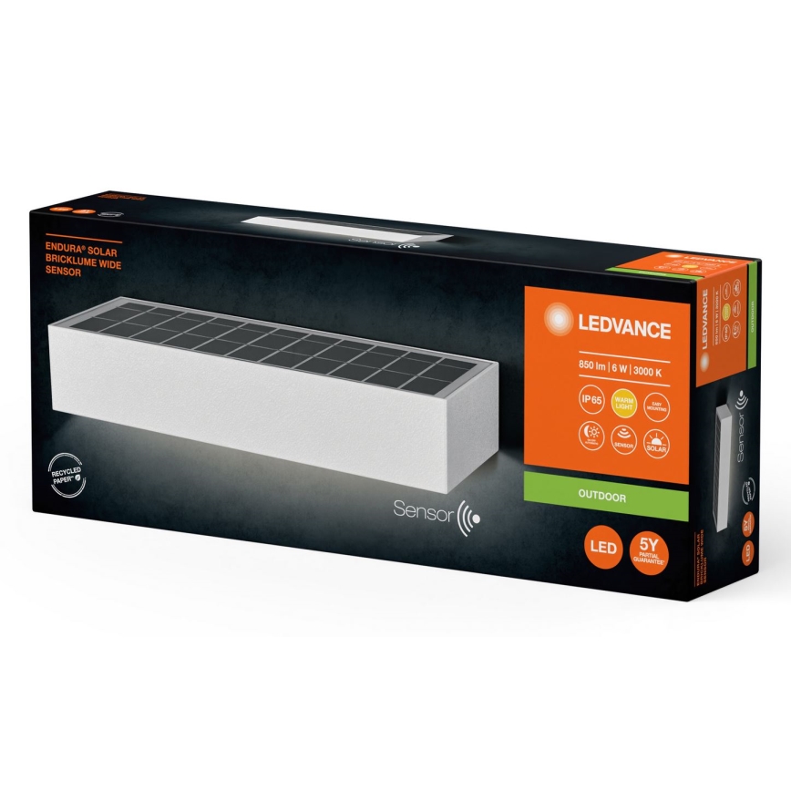 Ledvance - Applique murale solaire avec détecteur ENDURA SOLAR LED/6W/4,2V IP65