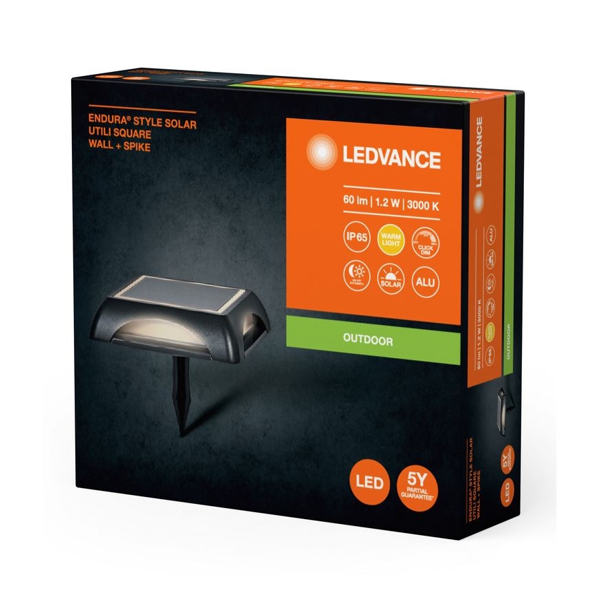 Ledvance - Lampe solaire LED à intensité variable ENDURA STYLE SOLAR LED/1,2W/3,7V IP65