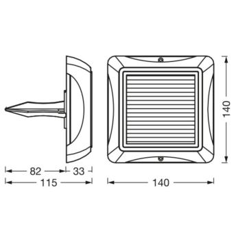 Ledvance - Lampe solaire LED à intensité variable ENDURA STYLE SOLAR LED/1,2W/3,7V IP65