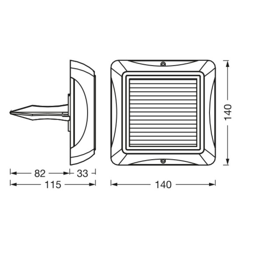 Ledvance - Lampe solaire LED à intensité variable ENDURA STYLE SOLAR LED/1,2W/3,7V IP65