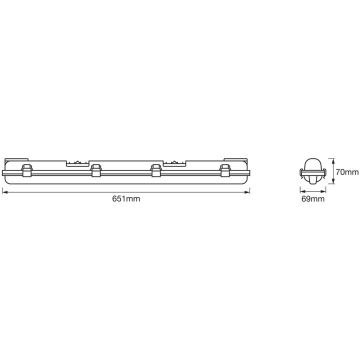 Ledvance - LED Industrie TL-Buis DAMP T8 1xG13/7W/230V IP65