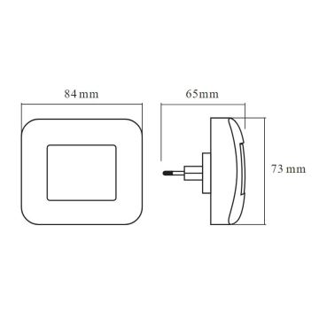 Ledvance - LED Nachtlamp met sensor LUNETTA LED/0,2W/230V