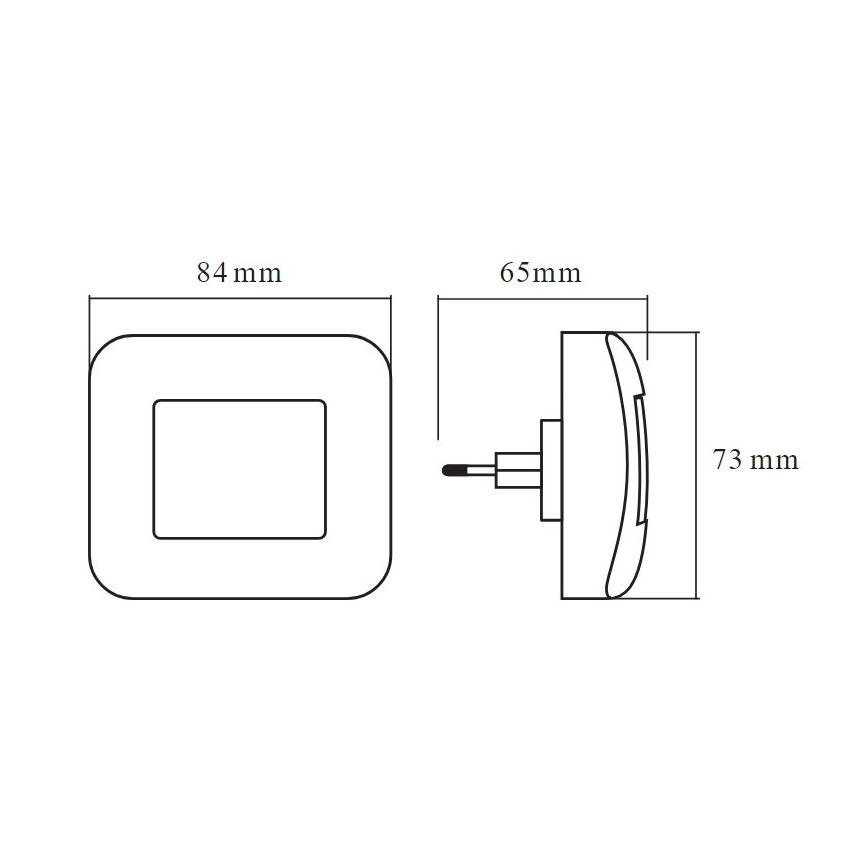 Ledvance - LED Nachtlamp met sensor LUNETTA LED/0,2W/230V