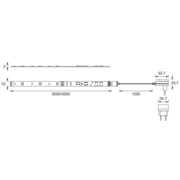 Ledvance - LED RGBW dimbare strip FLEX 5m LED/14W/230V + afstandsbediening