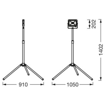 Ledvance - LED Schijnwerper voor buiten met holder WORKLIGHT TRIPOD LED/30W/230V 6500K IP65