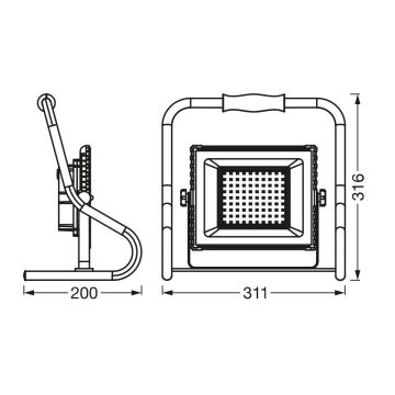 Ledvance - LED Schijnwerper R-STAND LED/30W/5V IP44