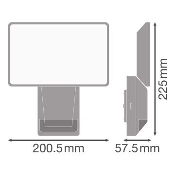 Ledvance - LED Schijnwerper voor Buiten met Sensor  FLOOD LED/27W/230V IP55