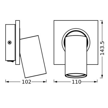 Ledvance - LED Wandspot DECOR MERCURY 1xGU10/3,4W/230V