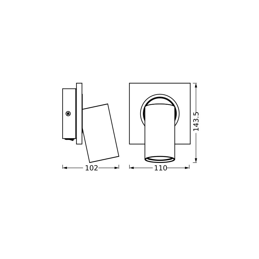 Ledvance - LED Wandspot DECOR MERCURY 1xGU10/3,4W/230V