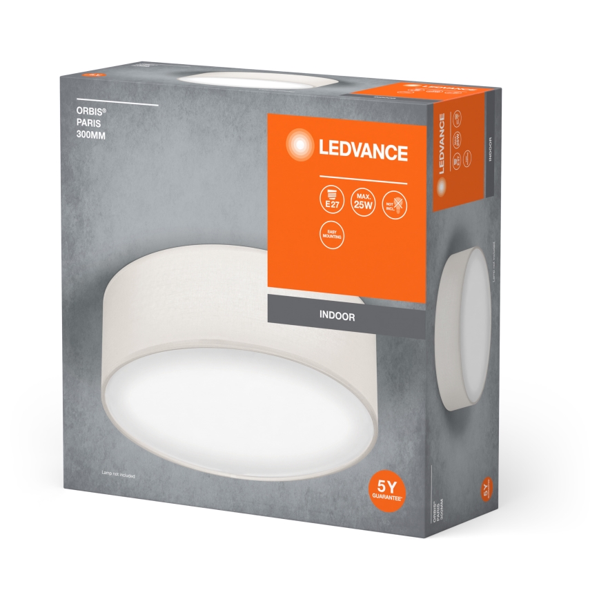 Ledvance - Plafondlamp ORBIS PARIJS 1xE27/25W/230V crème