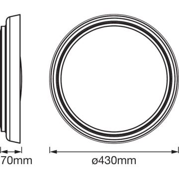 Ledvance - Plafonnier à intensité variable LED SMART+ PLATE LED/24W/230V 3000-6500K Wi-Fi