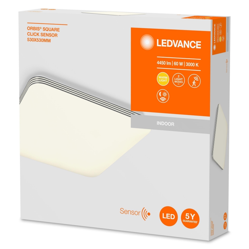 Ledvance - Plafonnier avec détecteur ORBIS LED/60W/230V 3000K