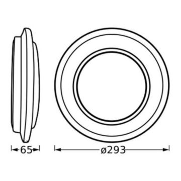 Ledvance - Plafonnier ORBIS BERLIN LED/16W/230V noir