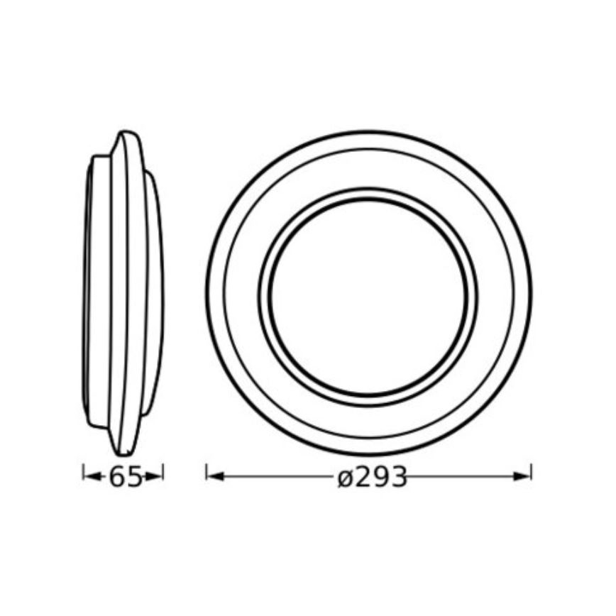 Ledvance - Plafonnier ORBIS BERLIN LED/16W/230V noir