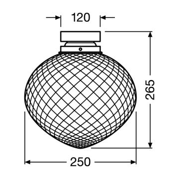 Ledvance - Plafonnier PINEAPPLE 1xE27/40W/230V