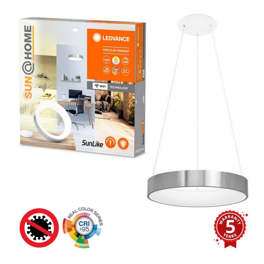 Ledvance - Suspension filaire à intensité variable SUN@HOME CIRCULAR LED/18,5W/230V Wi-Fi