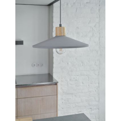 Ledvance - Suspension filaire DECOR CONCRETE 1xE27/15W/230V d. 32 cm béton gris