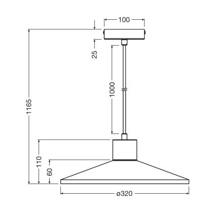 Ledvance - Suspension filaire DECOR CONCRETE 1xE27/15W/230V d. 32 cm béton gris