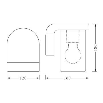 Ledvance - Wand Lamp voor Buiten CASCADE 1xE27/25W/230V IP44