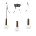 Leuchten Direkt 14776-48 - Hanglamp aan koord TURN ME 3xE27/60W/230V