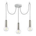 Leuchten Direkt 14776-55 - Hanglamp aan koord TURN ME 3xE27/60W/230V