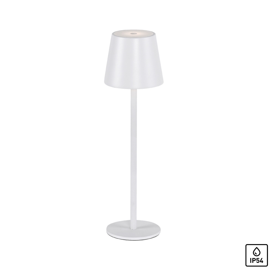 Leuchten Direkt 19250-16 - Lampe de table rechargeable extérieure à intensité variable EURIA LED/3W/5V IP54 blanc