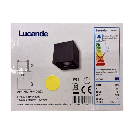 Absoluut Maria Lezen Lindby - LED buitenplafondlamp TANEA LED/5W/230V | Lumimania